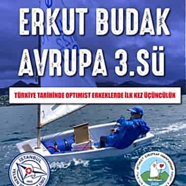 Erkut Budak Avrupa üçüncüsü oldu.